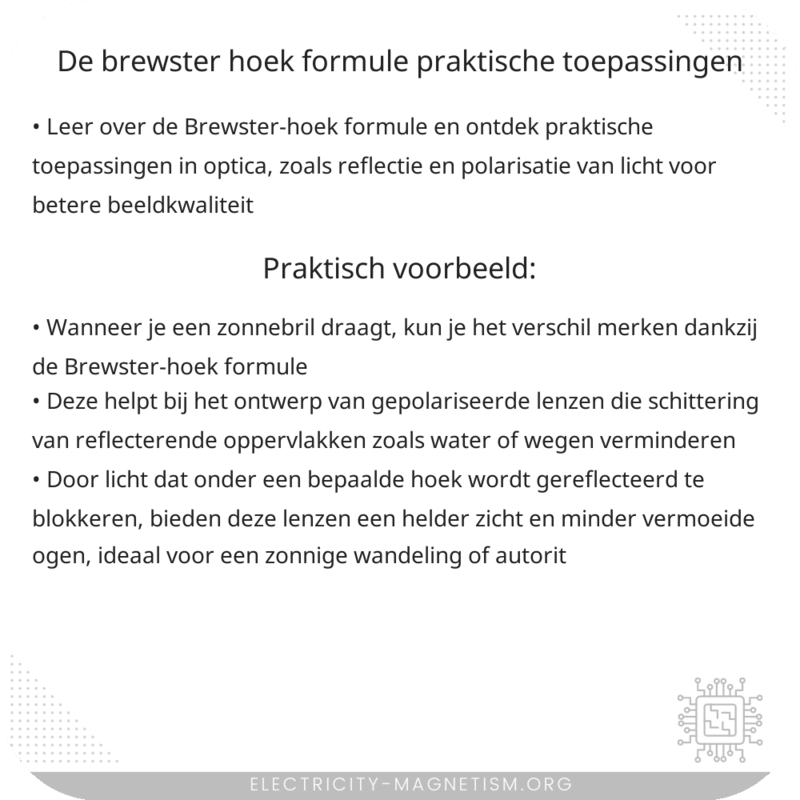 De Brewster-hoek Formule | Praktische Toepassingen