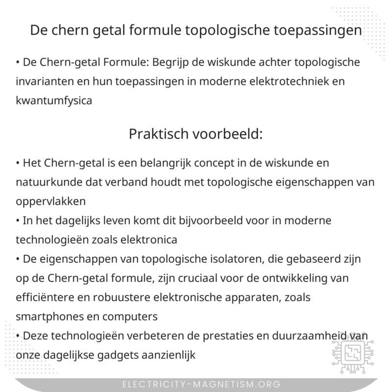 De Chern-getal Formule | Topologische Toepassingen