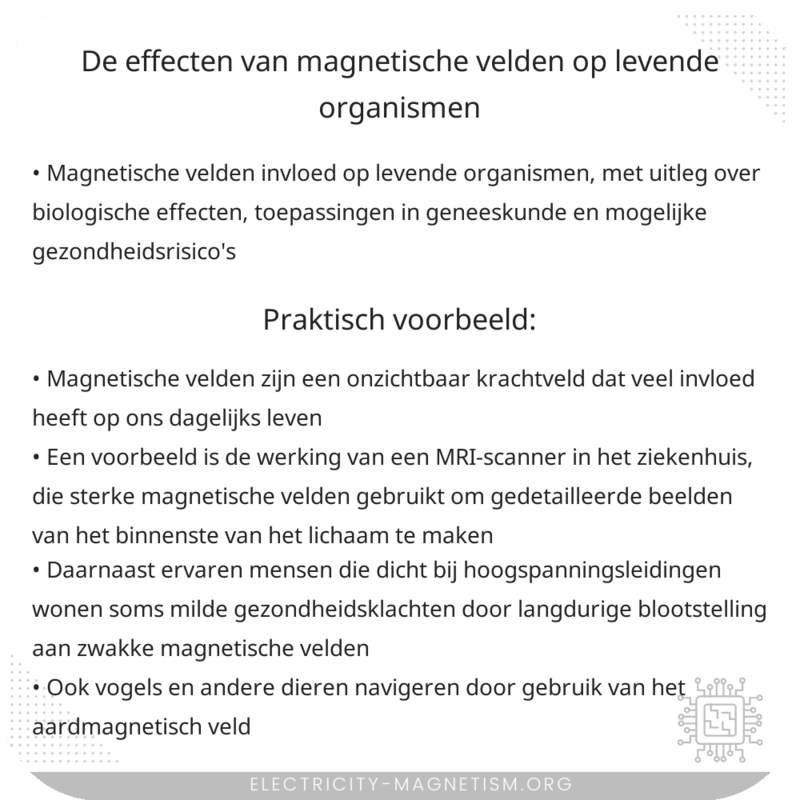De effecten van magnetische velden op levende organismen