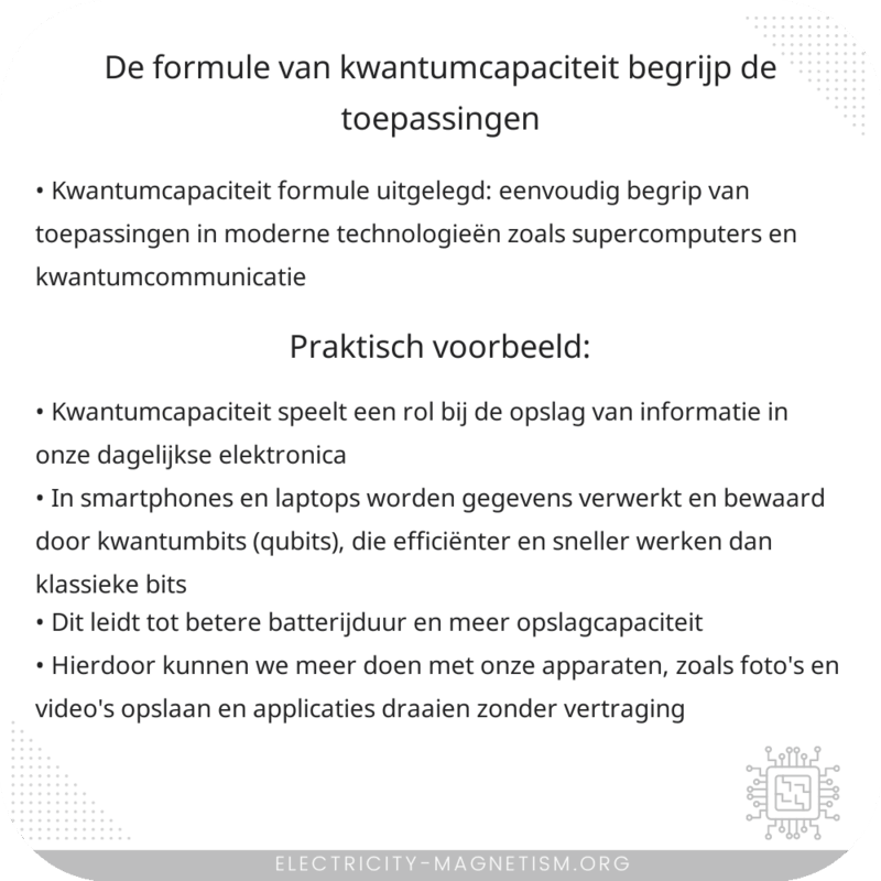 De Formule van Kwantumcapaciteit | Begrijp de Toepassingen