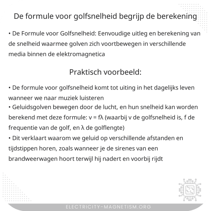 De Formule voor Golfsnelheid | Begrijp de Berekening