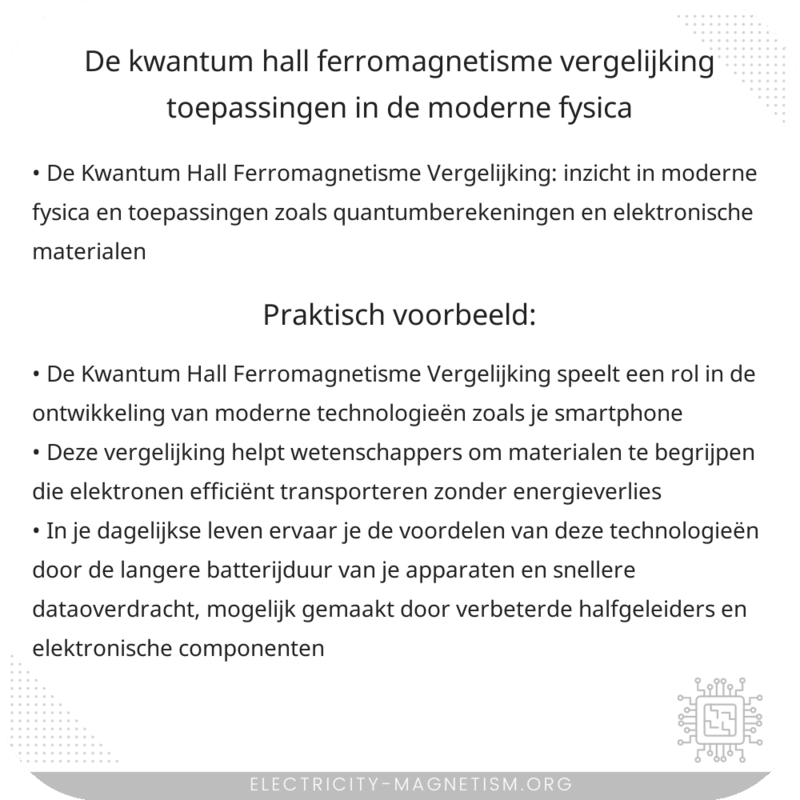 De Kwantum Hall Ferromagnetisme Vergelijking | Toepassingen in de Moderne Fysica