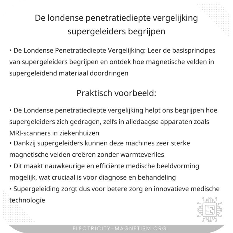 De Londense Penetratiediepte Vergelijking | Supergeleiders Begrijpen