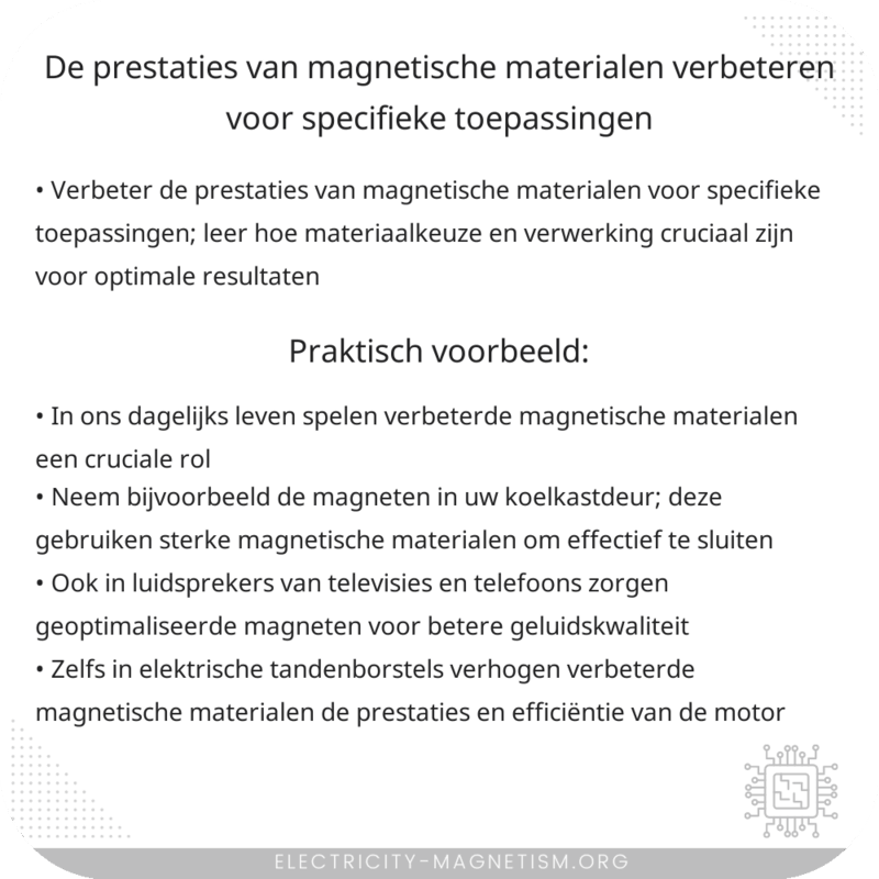 De prestaties van magnetische materialen verbeteren voor specifieke toepassingen