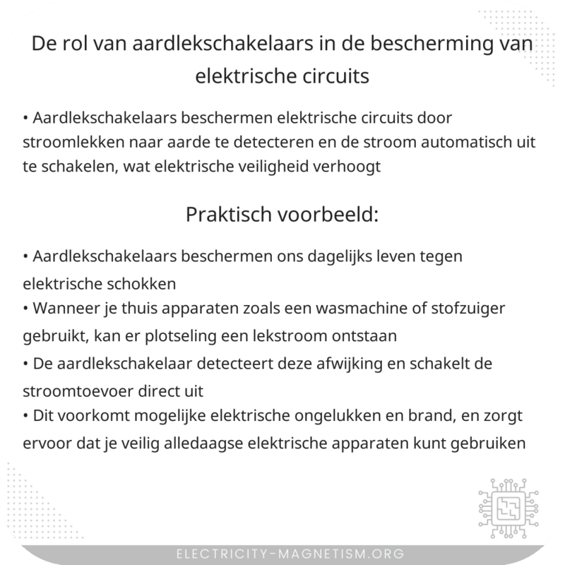 De rol van aardlekschakelaars in de bescherming van elektrische circuits