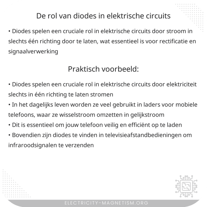 De rol van diodes in elektrische circuits