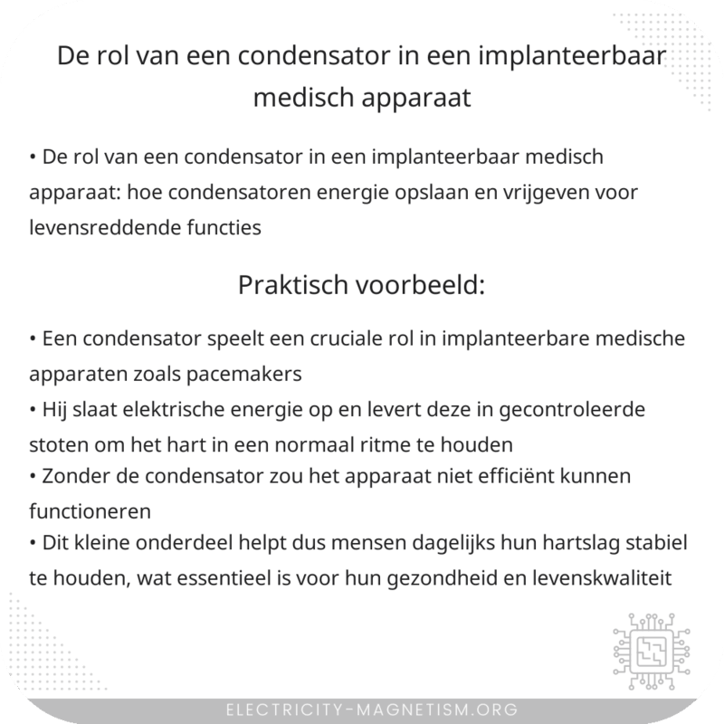 De rol van een condensator in een implanteerbaar medisch apparaat