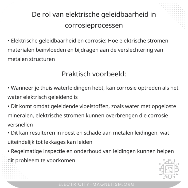 De rol van elektrische geleidbaarheid in corrosieprocessen