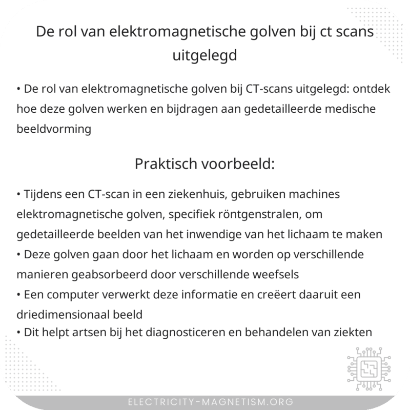 De rol van elektromagnetische golven bij CT-scans uitgelegd