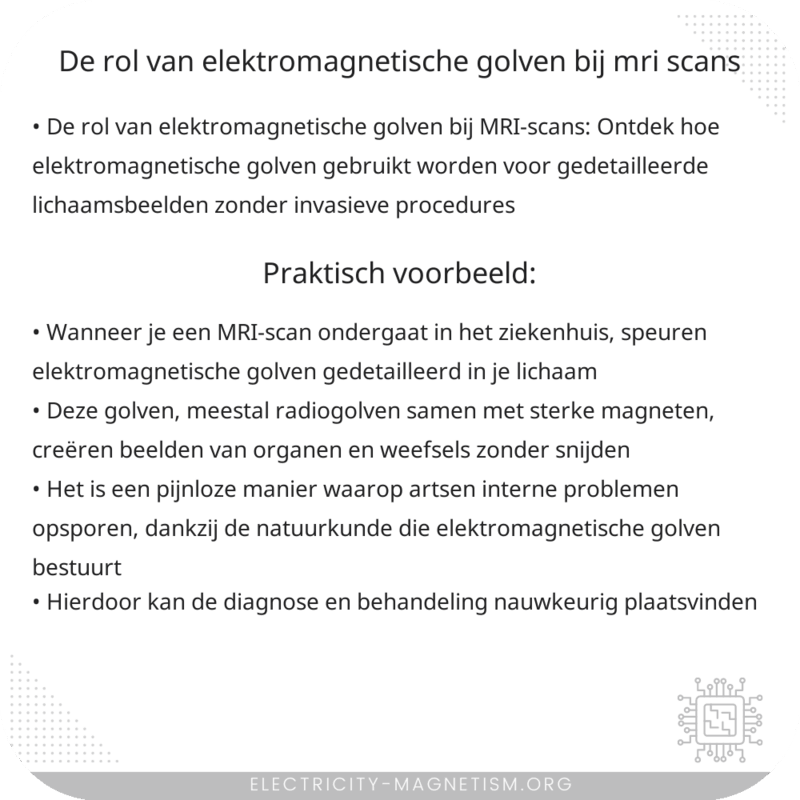 De rol van elektromagnetische golven bij MRI-scans.
