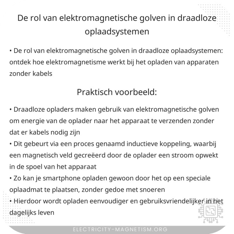 De rol van elektromagnetische golven in draadloze oplaadsystemen