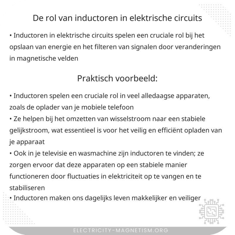De rol van inductoren in elektrische circuits