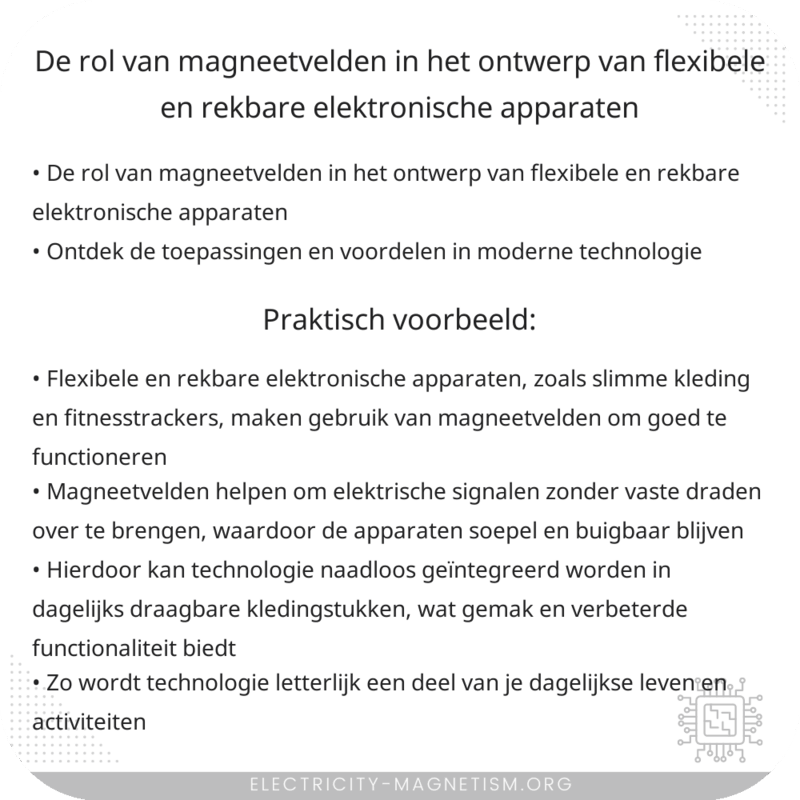 De rol van magneetvelden in het ontwerp van flexibele en rekbare elektronische apparaten
