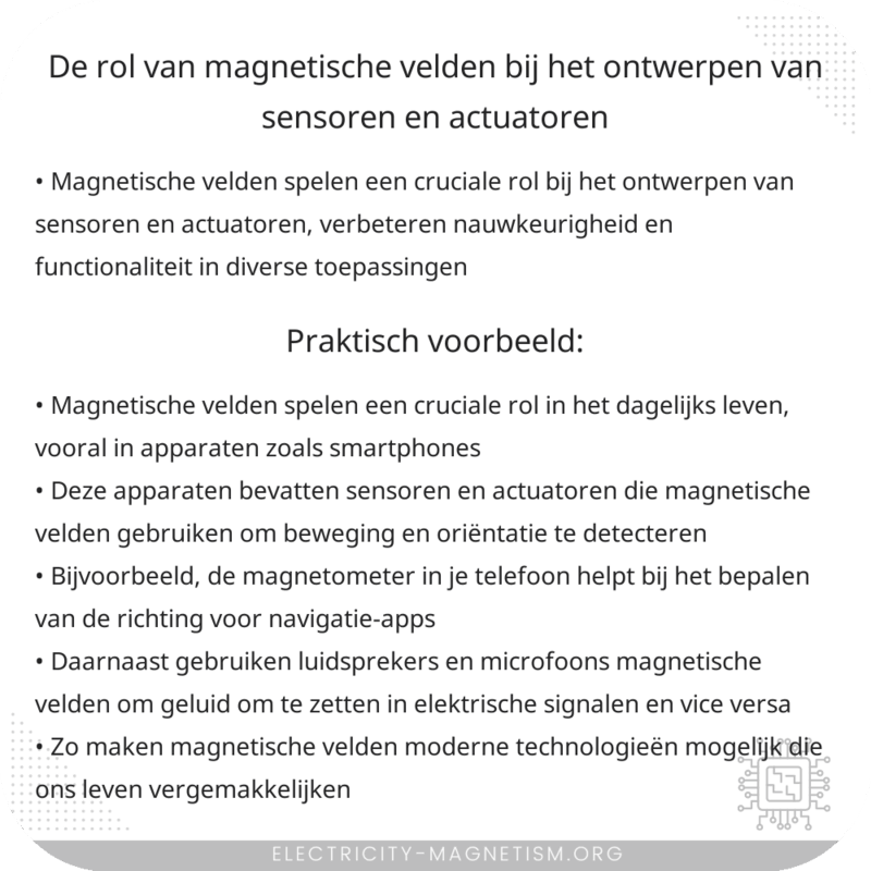 De rol van magnetische velden bij het ontwerpen van sensoren en actuatoren