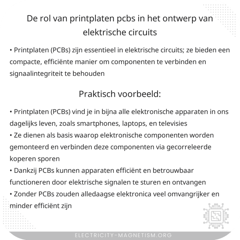 De rol van printplaten (PCBs) in het ontwerp van elektrische circuits