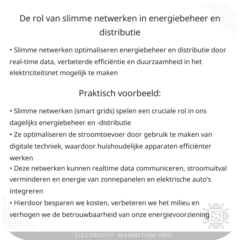 De rol van slimme netwerken in energiebeheer en distributie