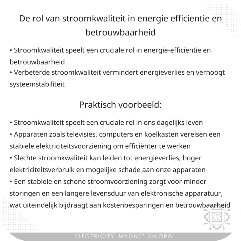 De rol van stroomkwaliteit in energie-efficiëntie en betrouwbaarheid