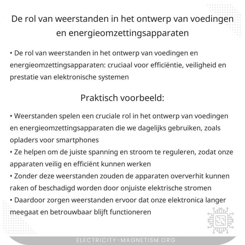 De rol van weerstanden in het ontwerp van voedingen en energieomzettingsapparaten