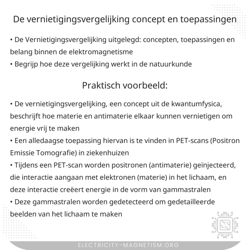 De Vernietigingsvergelijking | Concept en Toepassingen