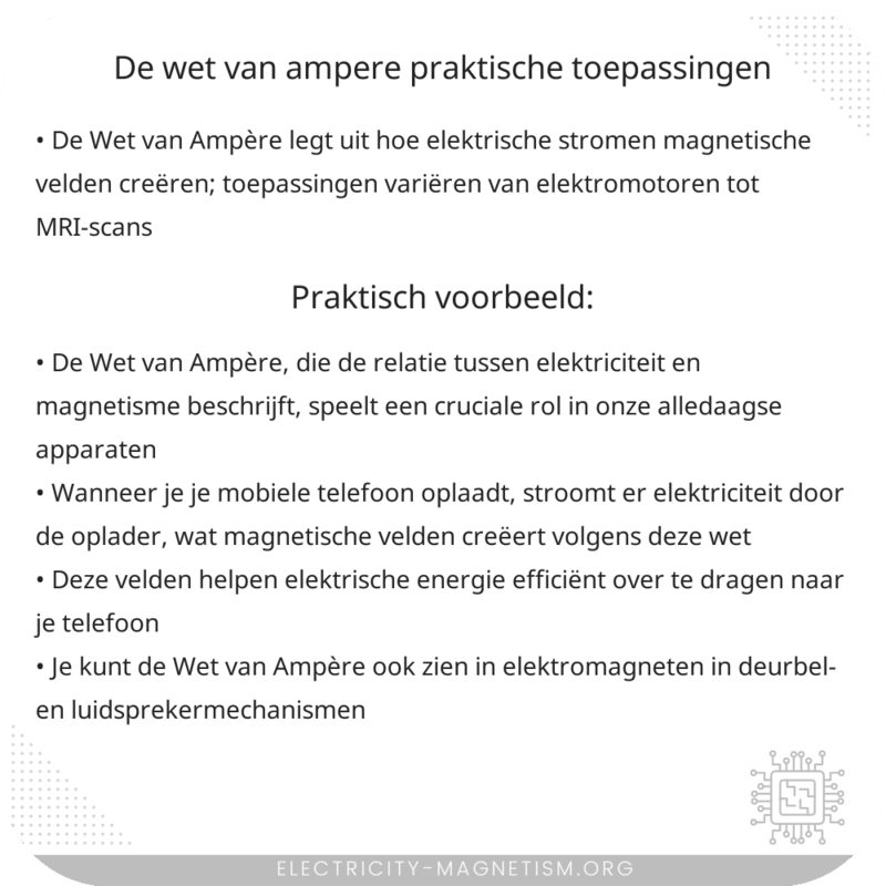 De Wet van Ampère | Praktische Toepassingen