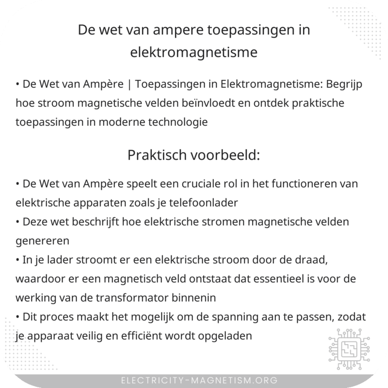 De Wet van Ampère | Toepassingen in Elektromagnetisme