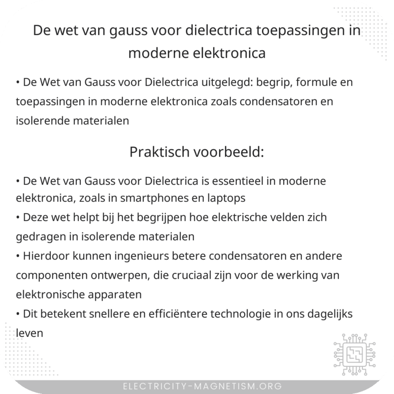 De Wet van Gauss voor Dielectrica | Toepassingen in Moderne Elektronica