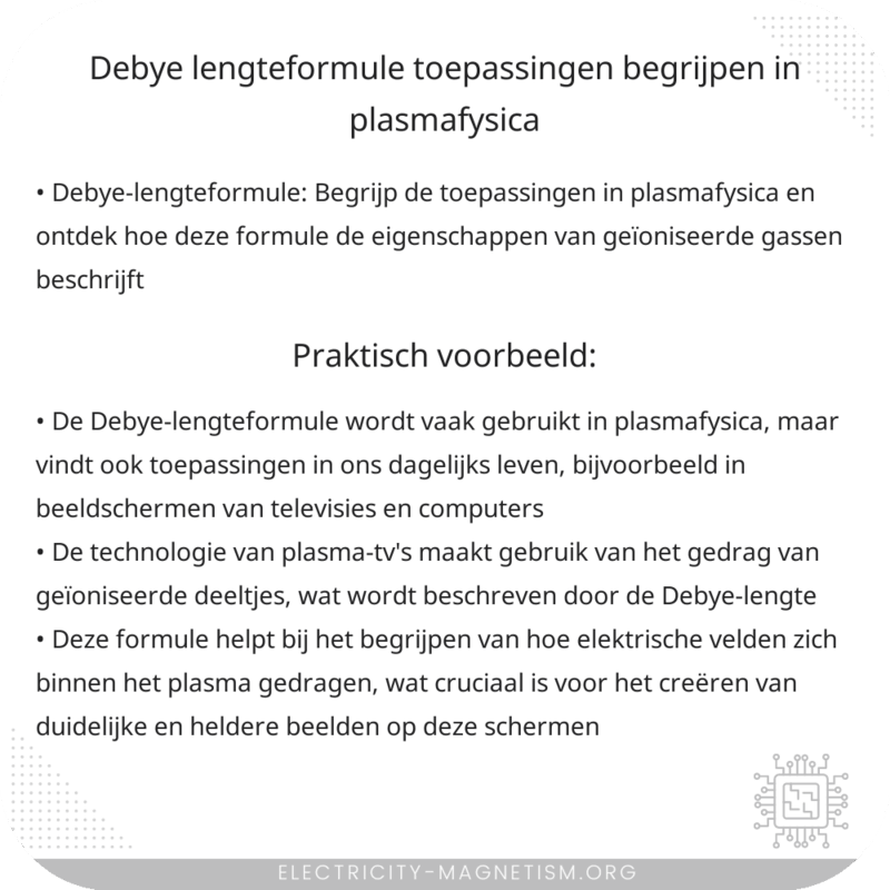 Debye-lengteformule | Toepassingen begrijpen in plasmafysica