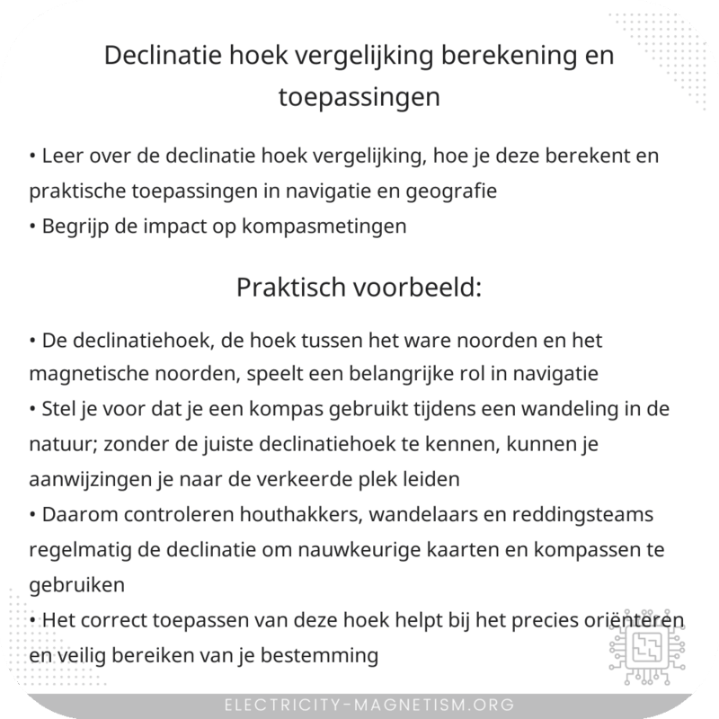 Declinatie Hoek Vergelijking | Berekening en Toepassingen