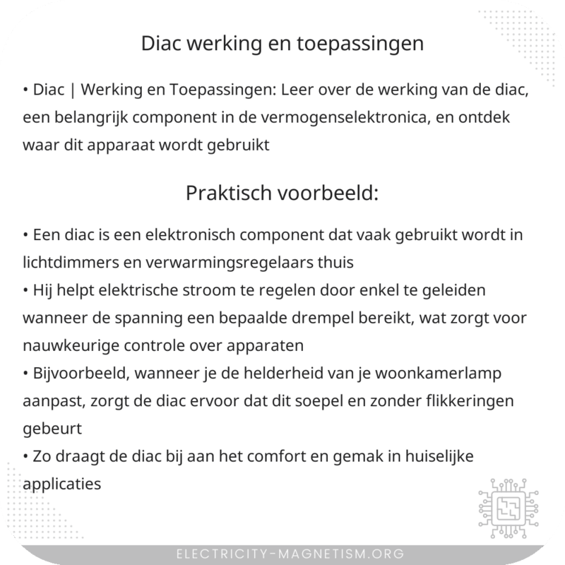 Diac | Werking en Toepassingen
