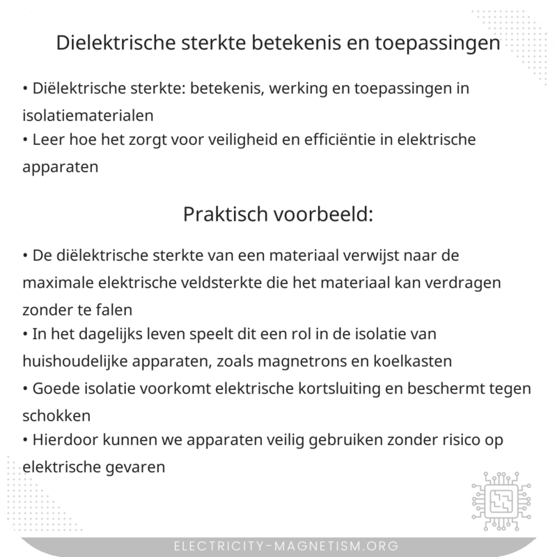 Diëlektrische Sterkte | Betekenis en Toepassingen