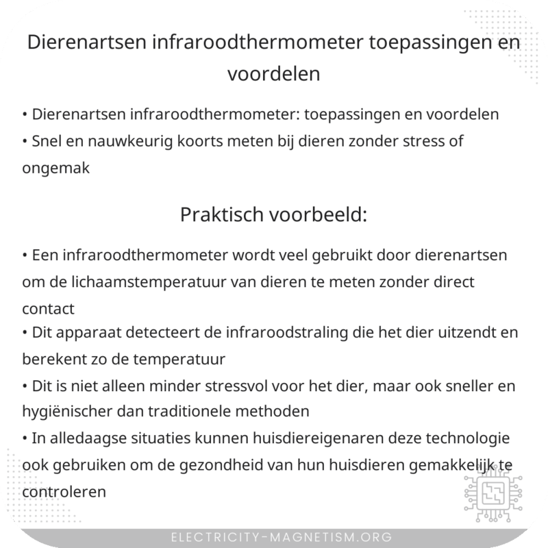 Dierenartsen Infraroodthermometer | Toepassingen en Voordelen