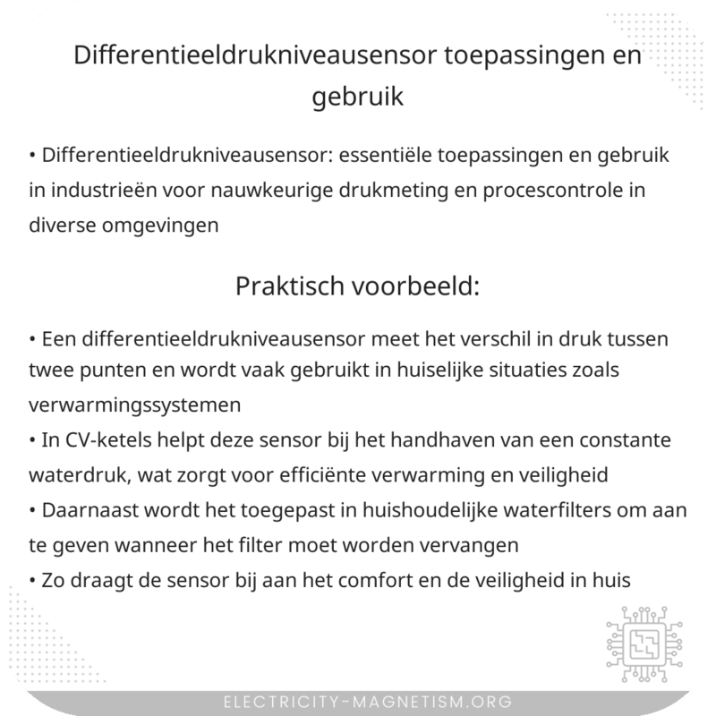 Differentieeldrukniveausensor | Toepassingen en Gebruik