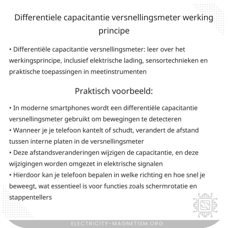 Differentiële Capacitantie Versnellingsmeter | Werking Principe