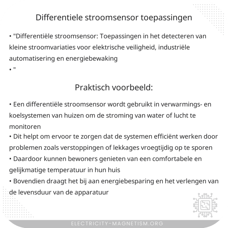 Differentiële Stroomsensor | Toepassingen