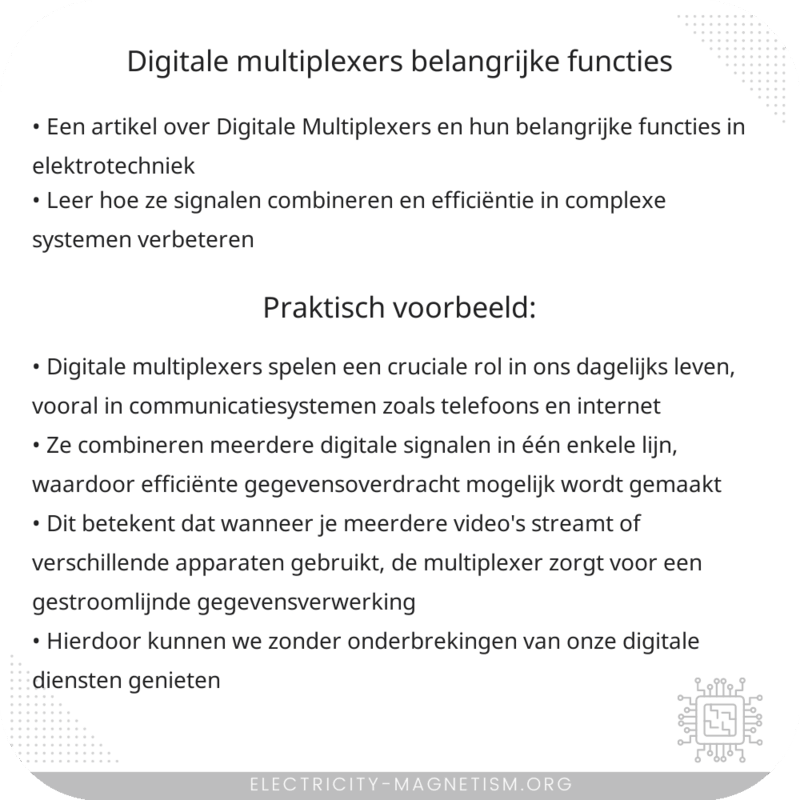 Digitale Multiplexers | Belangrijke Functies