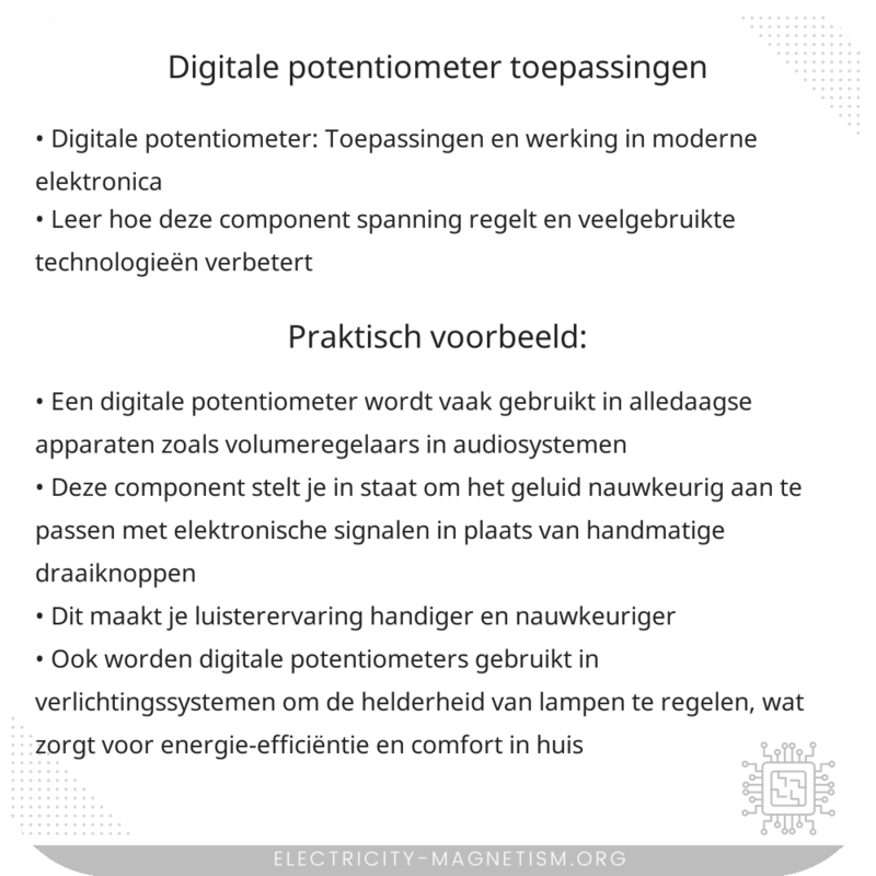 Digitale Potentiometer | Toepassingen