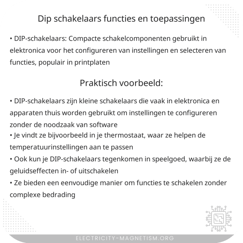DIP-schakelaars | Functies en Toepassingen