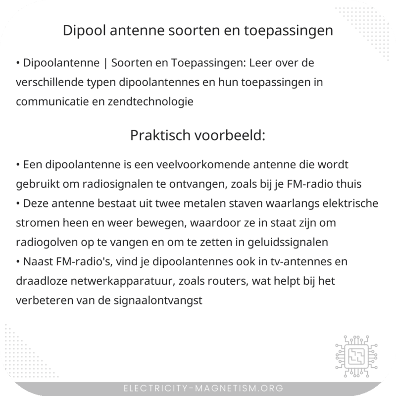 Dipool Antenne | Soorten en Toepassingen