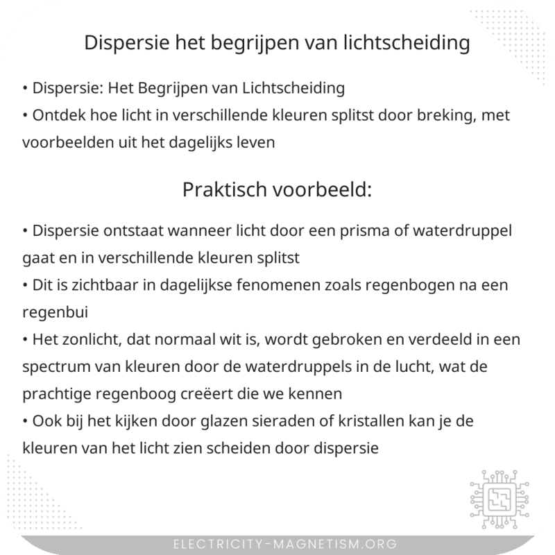 Dispersie | Het Begrijpen van Lichtscheiding