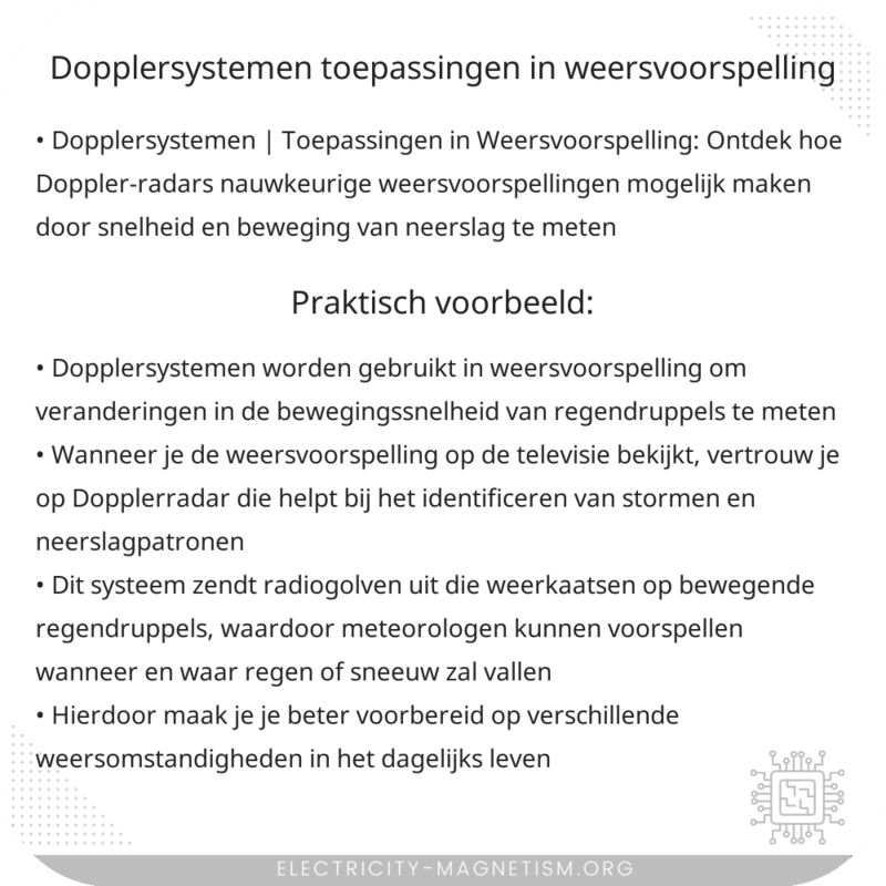 Dopplersystemen | Toepassingen in Weersvoorspelling