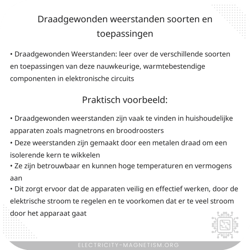 Draadgewonden Weerstanden | Soorten en Toepassingen
