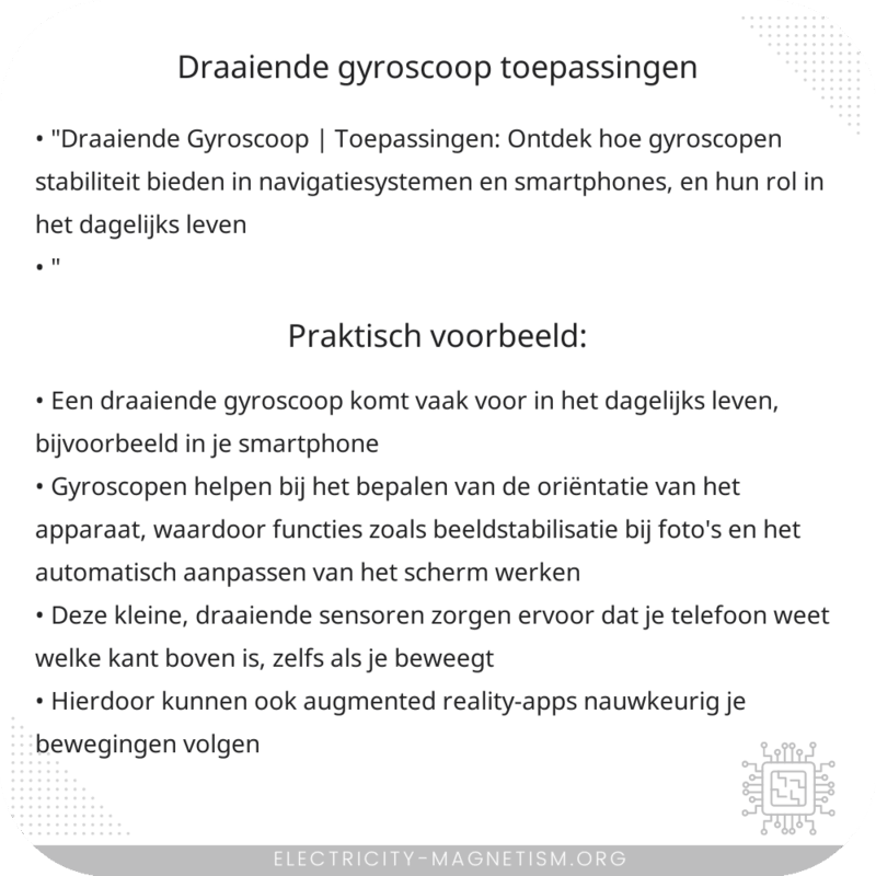 Draaiende Gyroscoop | Toepassingen