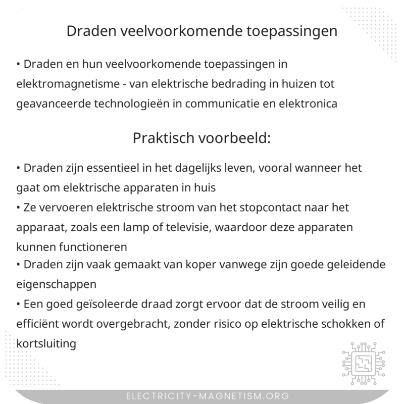 Draden | Veelvoorkomende Toepassingen