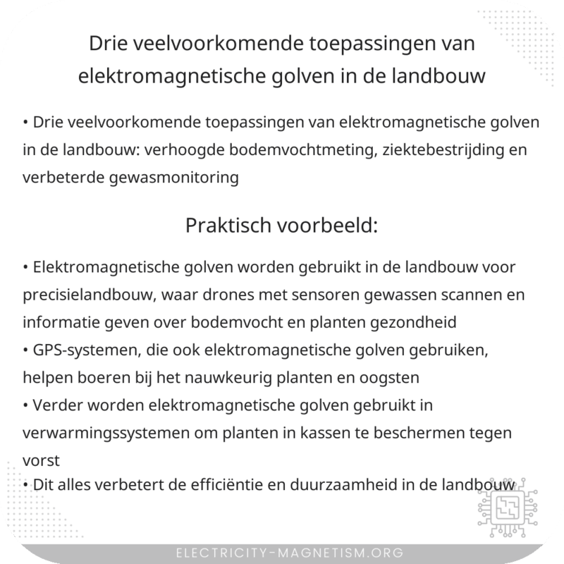 Drie veelvoorkomende toepassingen van elektromagnetische golven in de landbouw