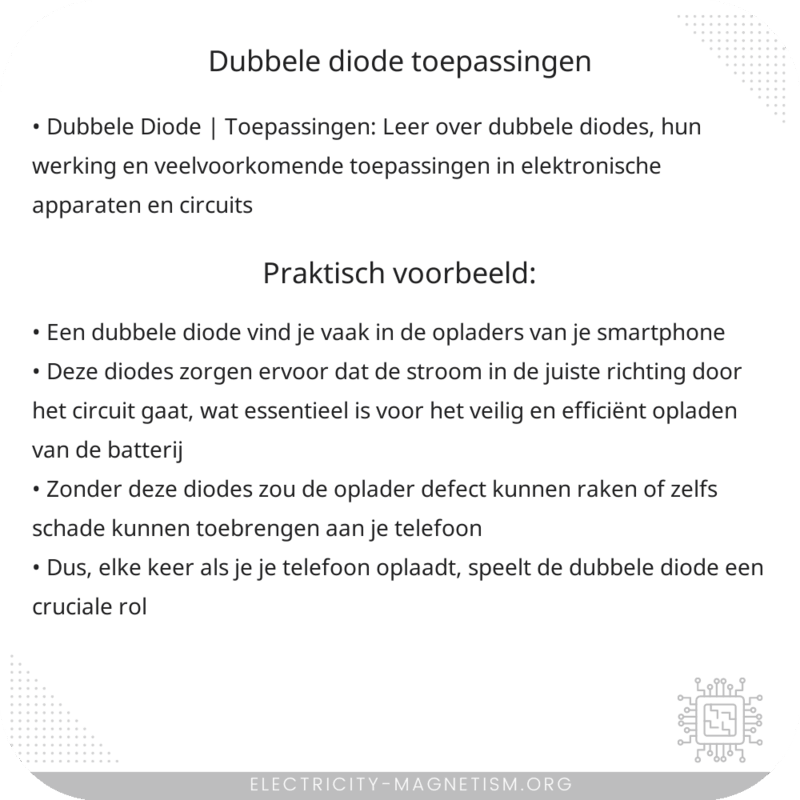 Dubbele Diode | Toepassingen