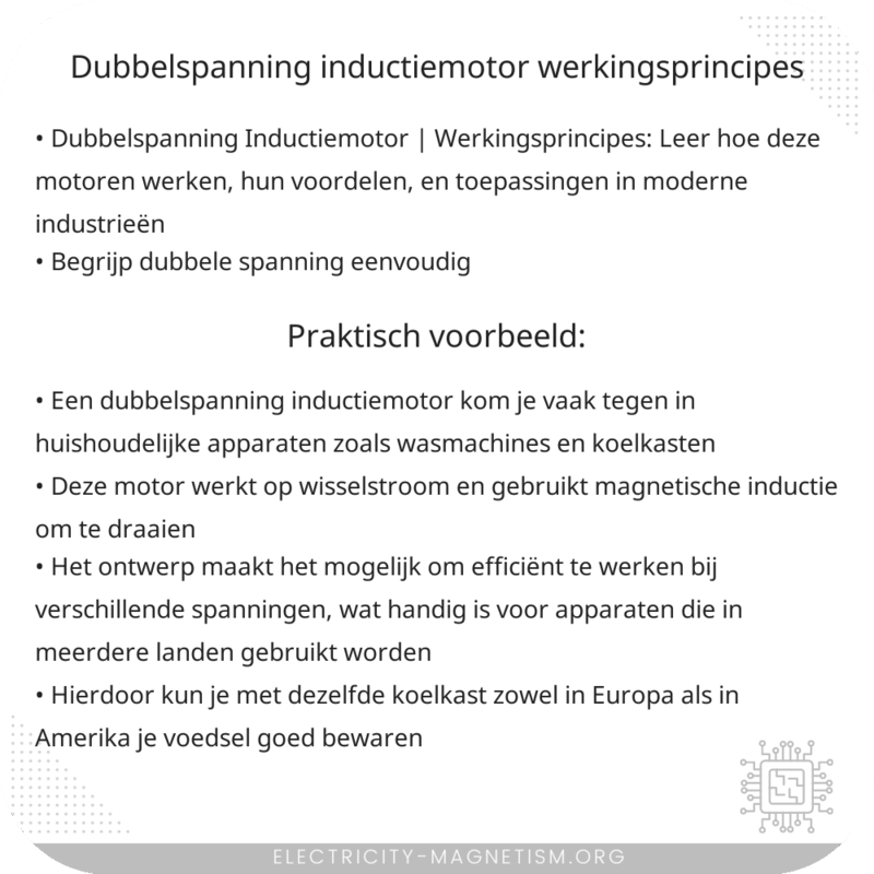 Dubbelspanning Inductiemotor | Werkingsprincipes