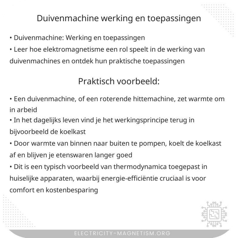 Duivenmachine | Werking en Toepassingen