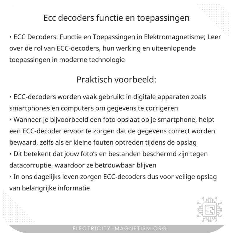 ECC Decoders: Functie en Toepassingen