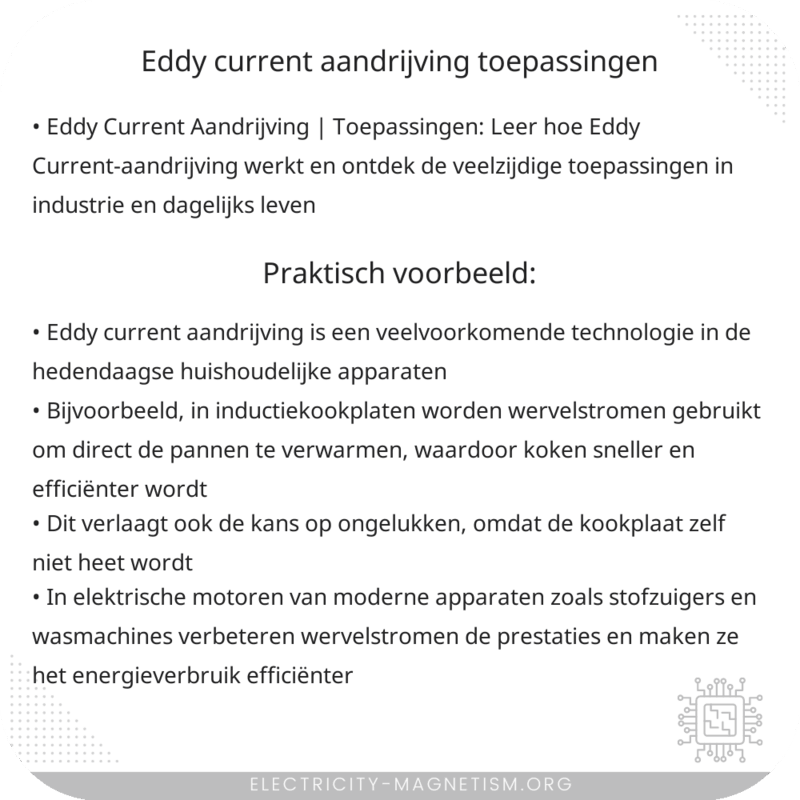 Eddy Current Aandrijving | Toepassingen
