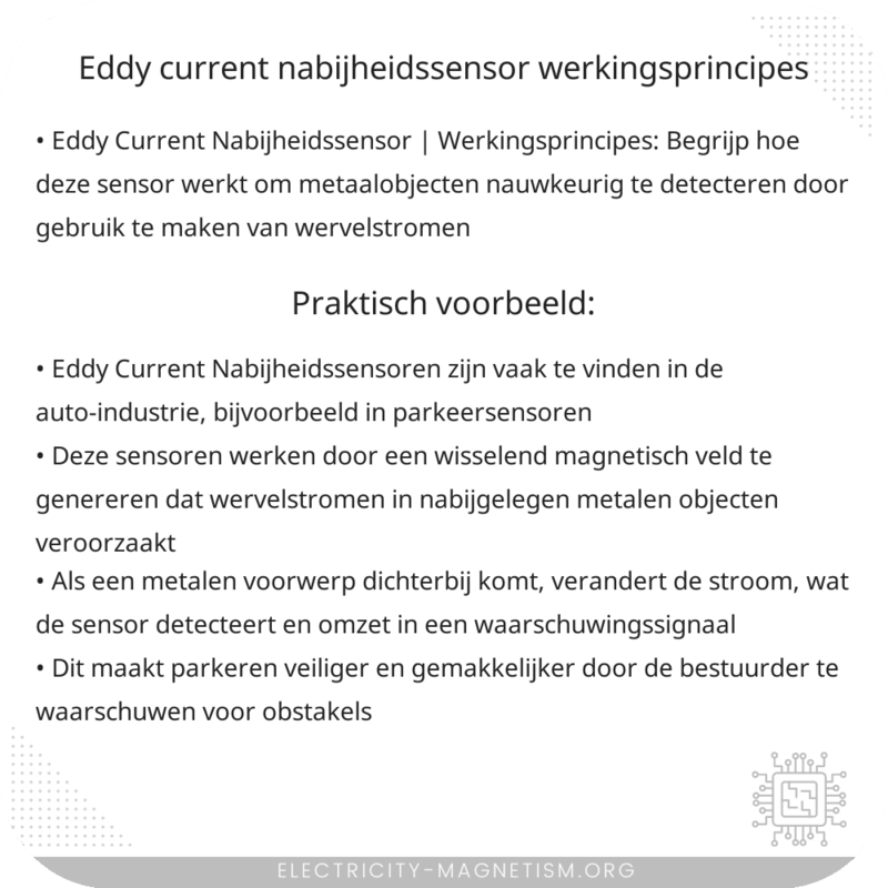 Eddy Current Nabijheidssensor | Werkingsprincipes